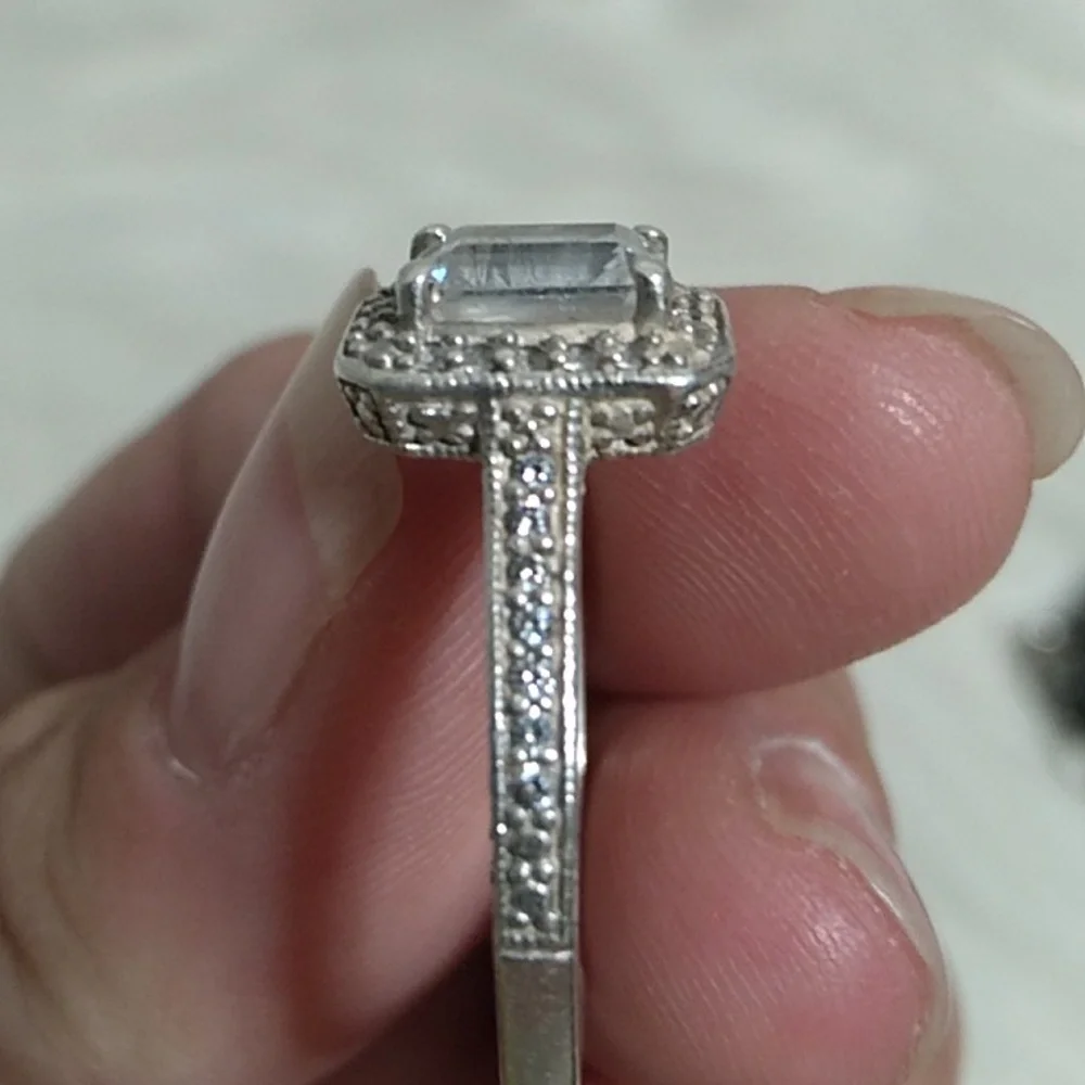 FINAL SALE! Stunning Sterling Silver 925 Cz Ring ๐ Size 7 - Picture 10 of 14